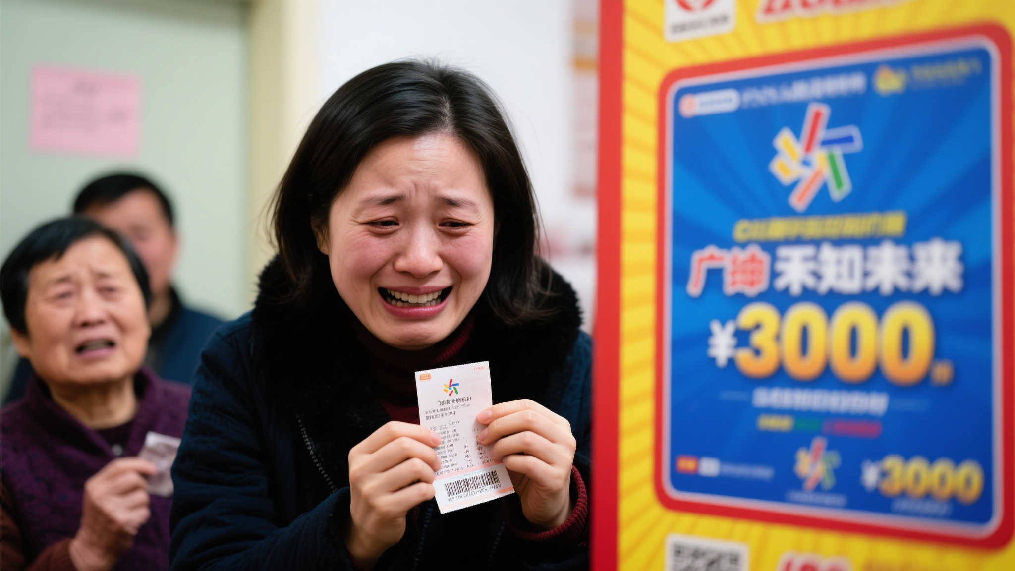 在确认中奖后，她的第一反应不是庆祝，而是