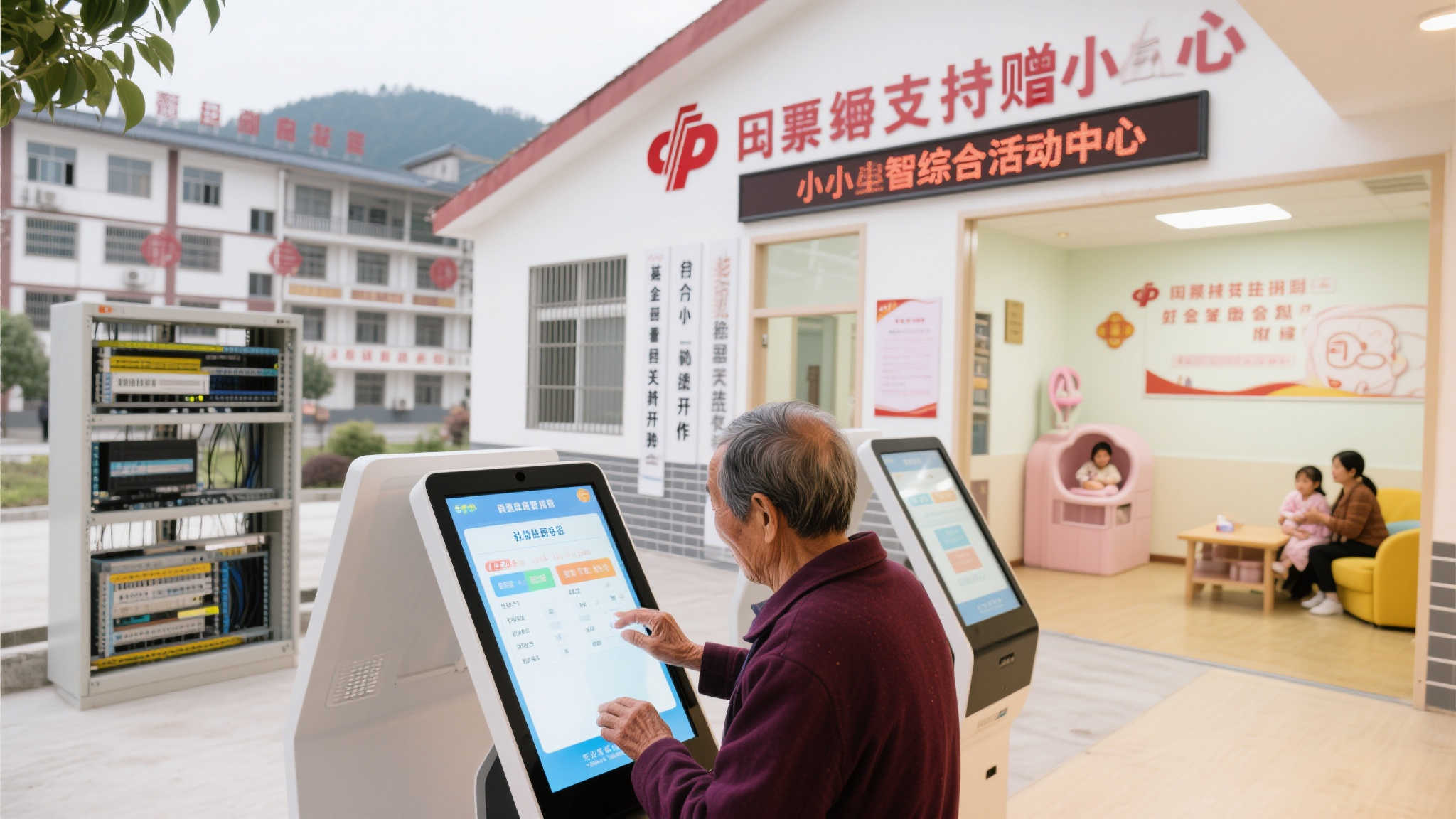 例如，在某中西部县城，新建成的一批由福彩