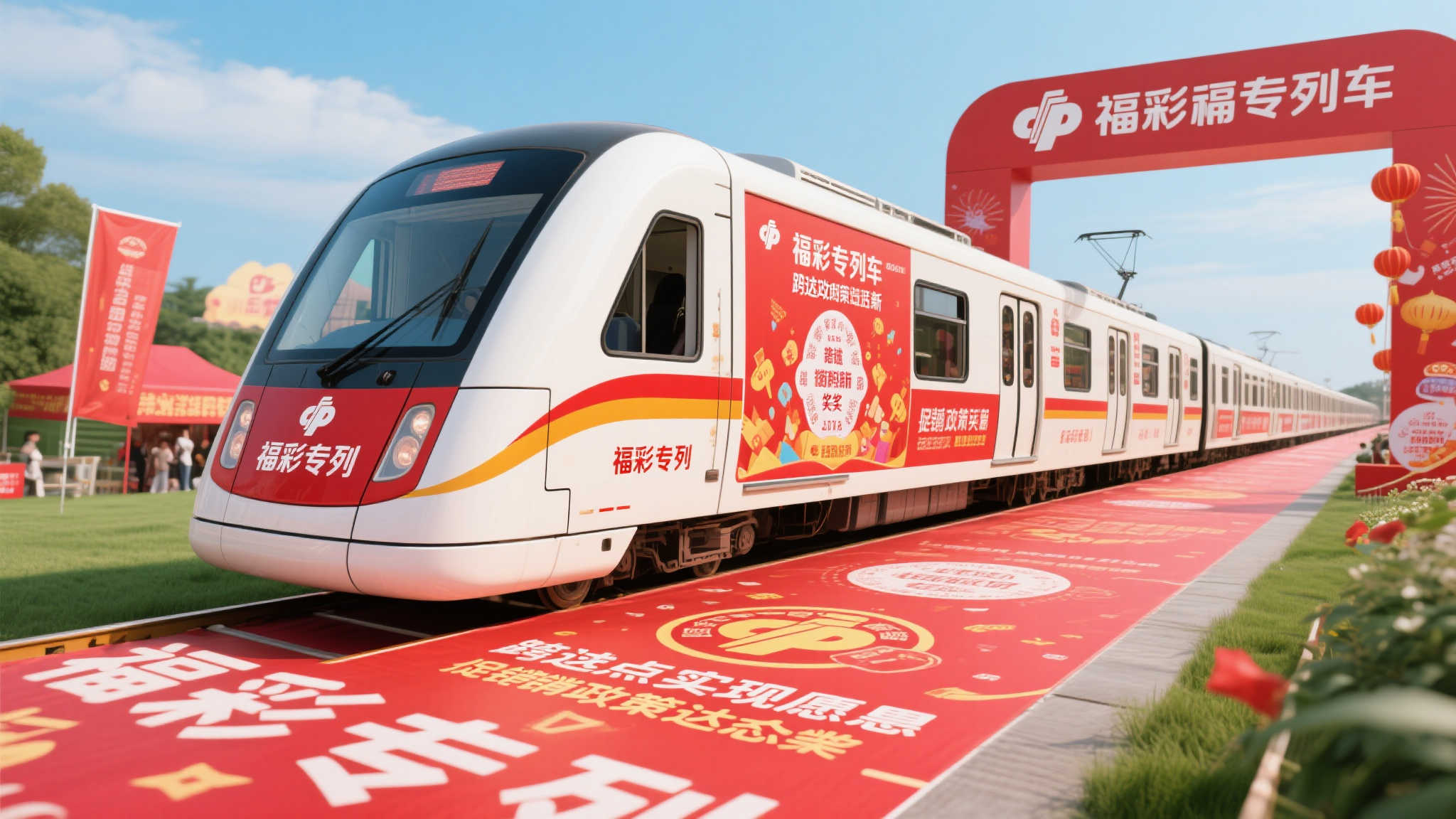 幸运之旅开启:彩民速来检票登车 所谓“福彩专列”,是一种象征性比喻,它传