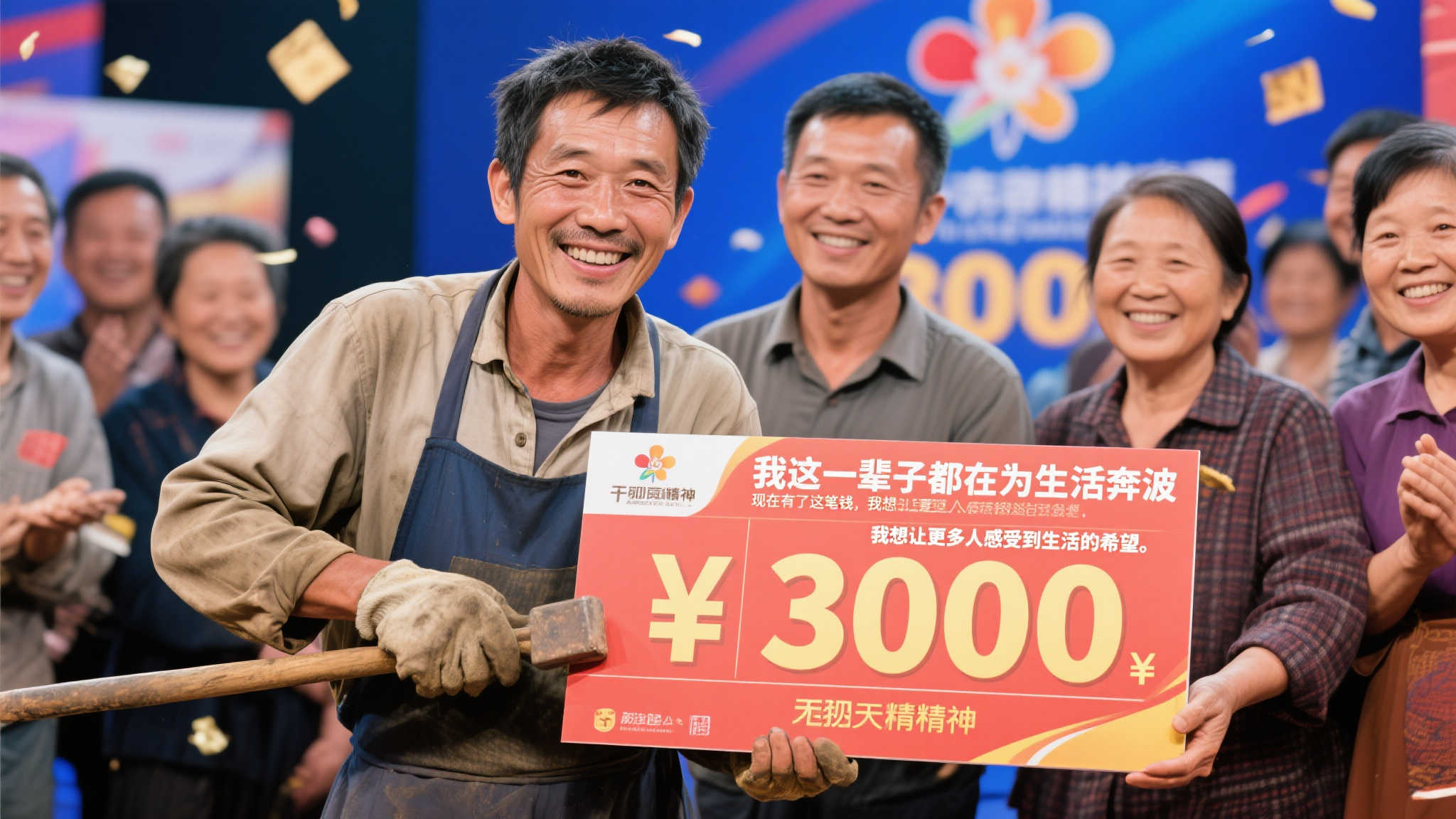 这位粉丝并非出身富裕家庭，年轻时靠体力劳