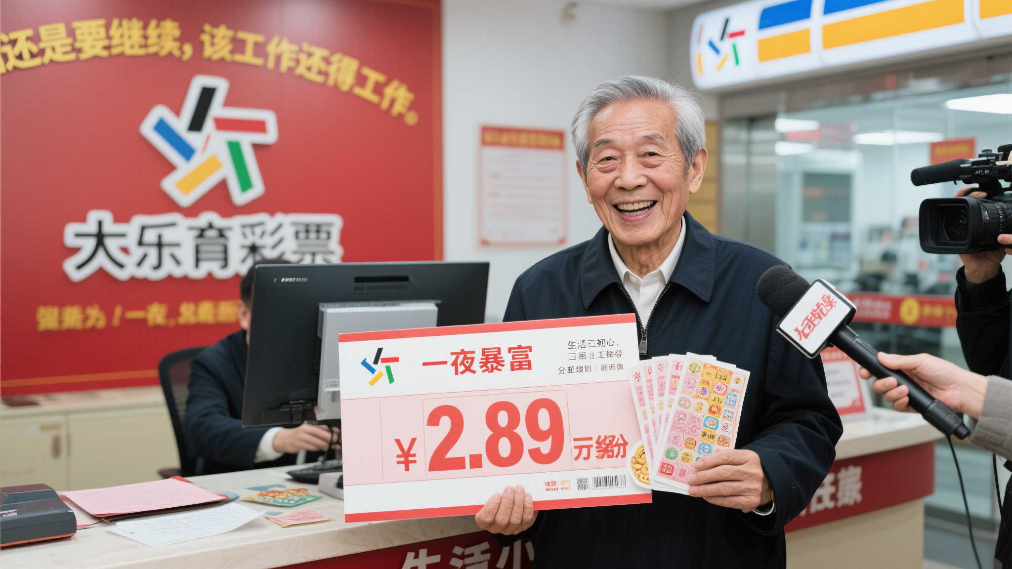 一：儒雅老者中奖背后的故事
这位年近花