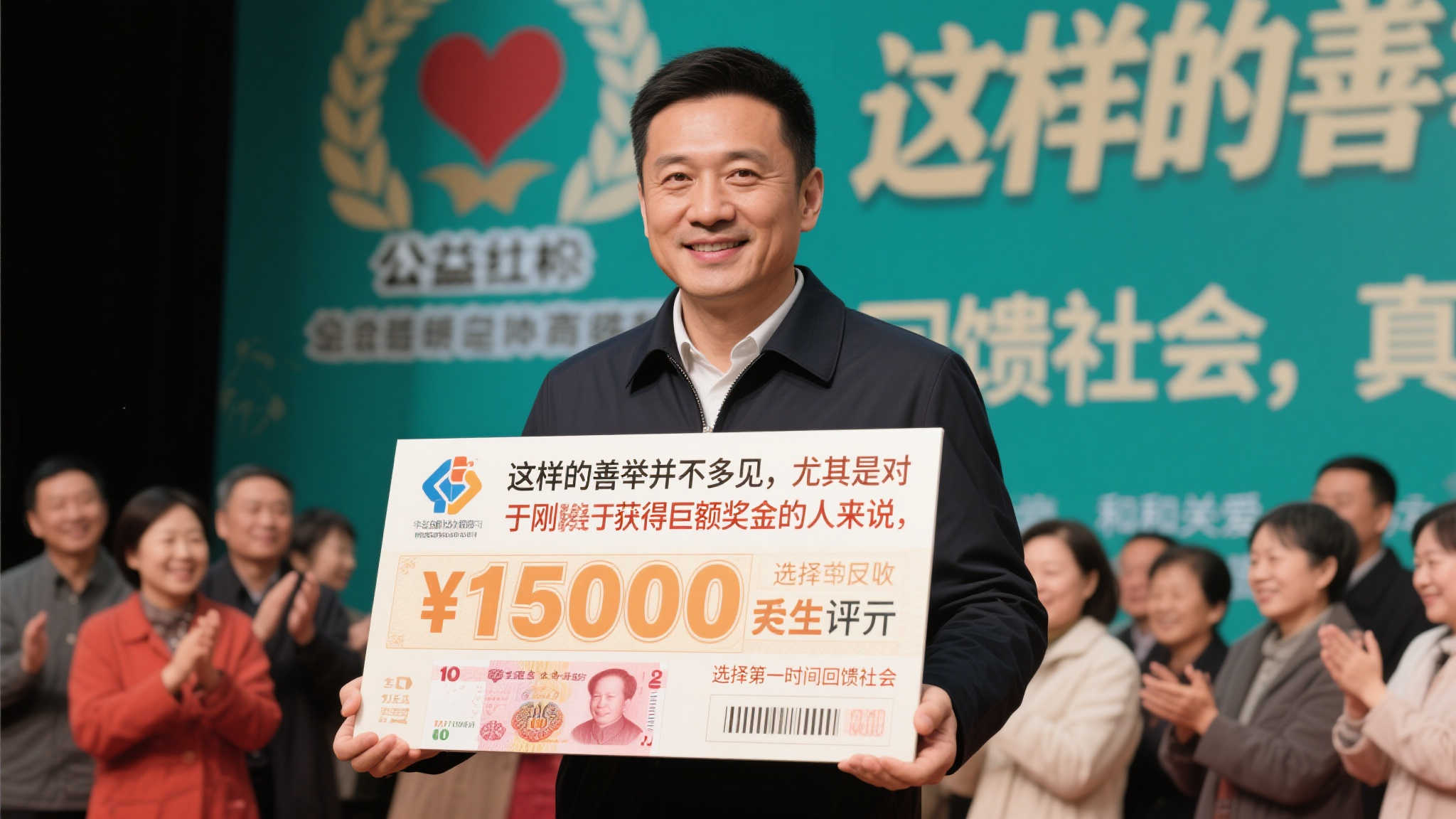 男子15元喜中1279万大奖难眠 慷慨捐款10万传递爱心 一位公益组织的负责人对此感慨道:“这样的