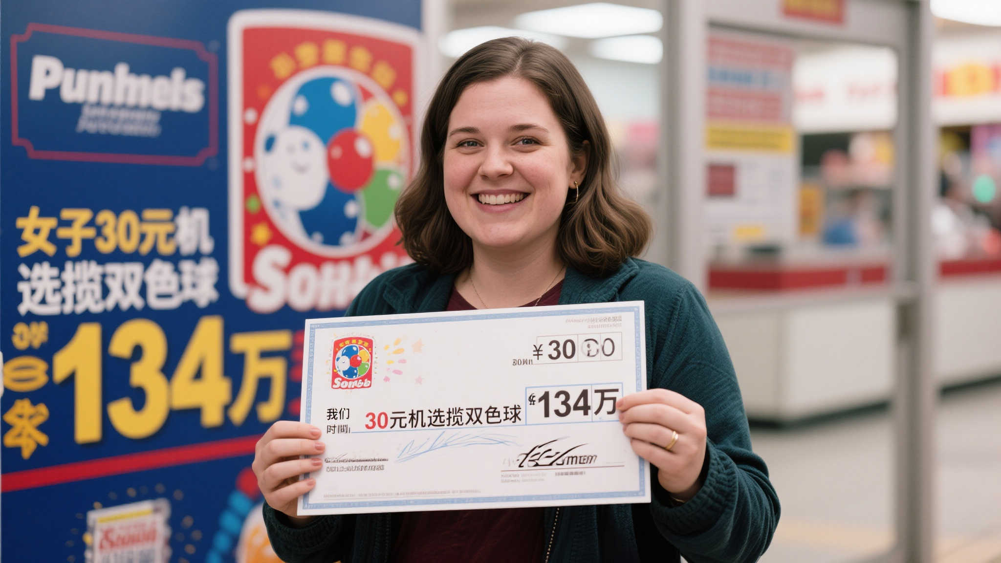 这篇关于“女子30元机选揽双色球134万