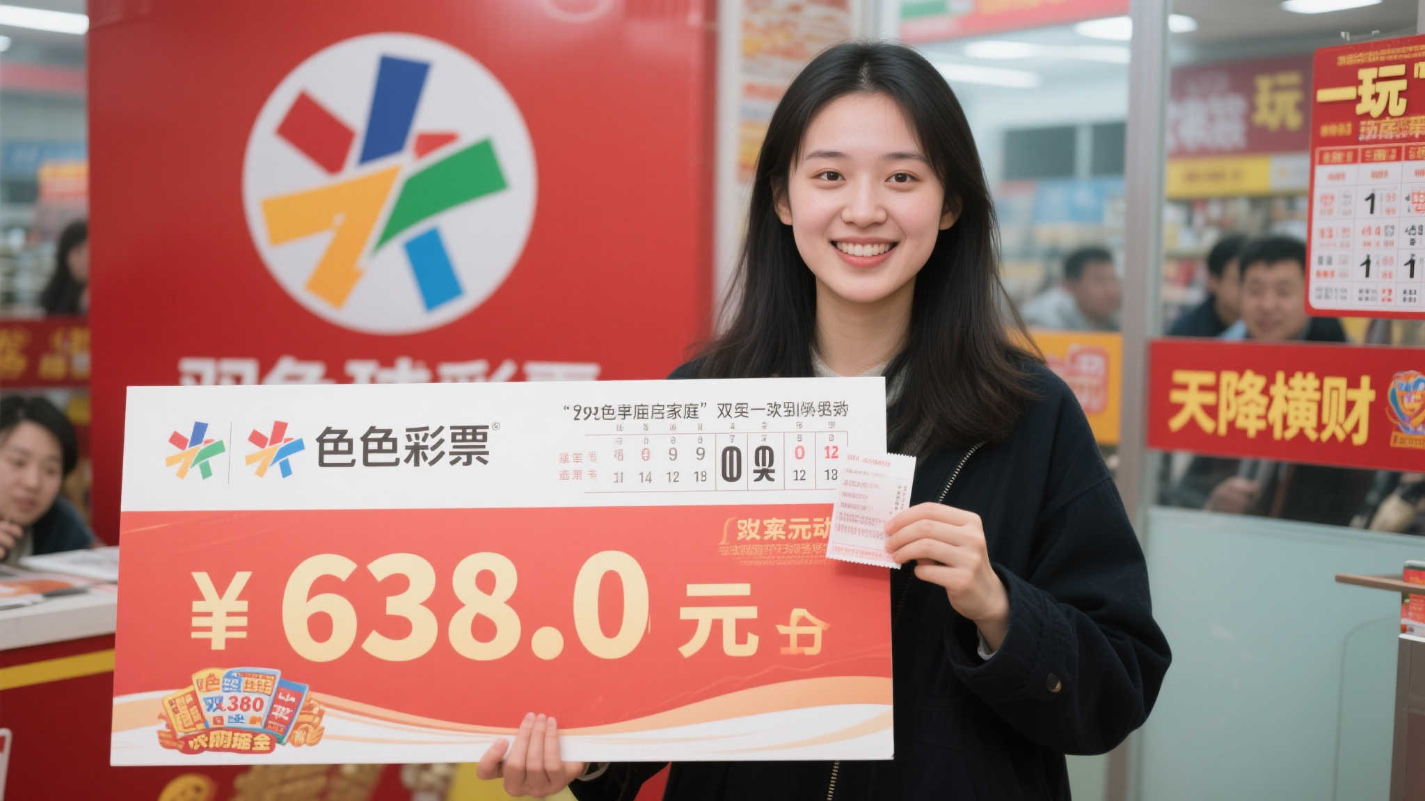 “90后女子购彩仅两次即中双色球638万 大奖全交给母亲” 这位90后女孩来自普通家庭,对彩票并没有