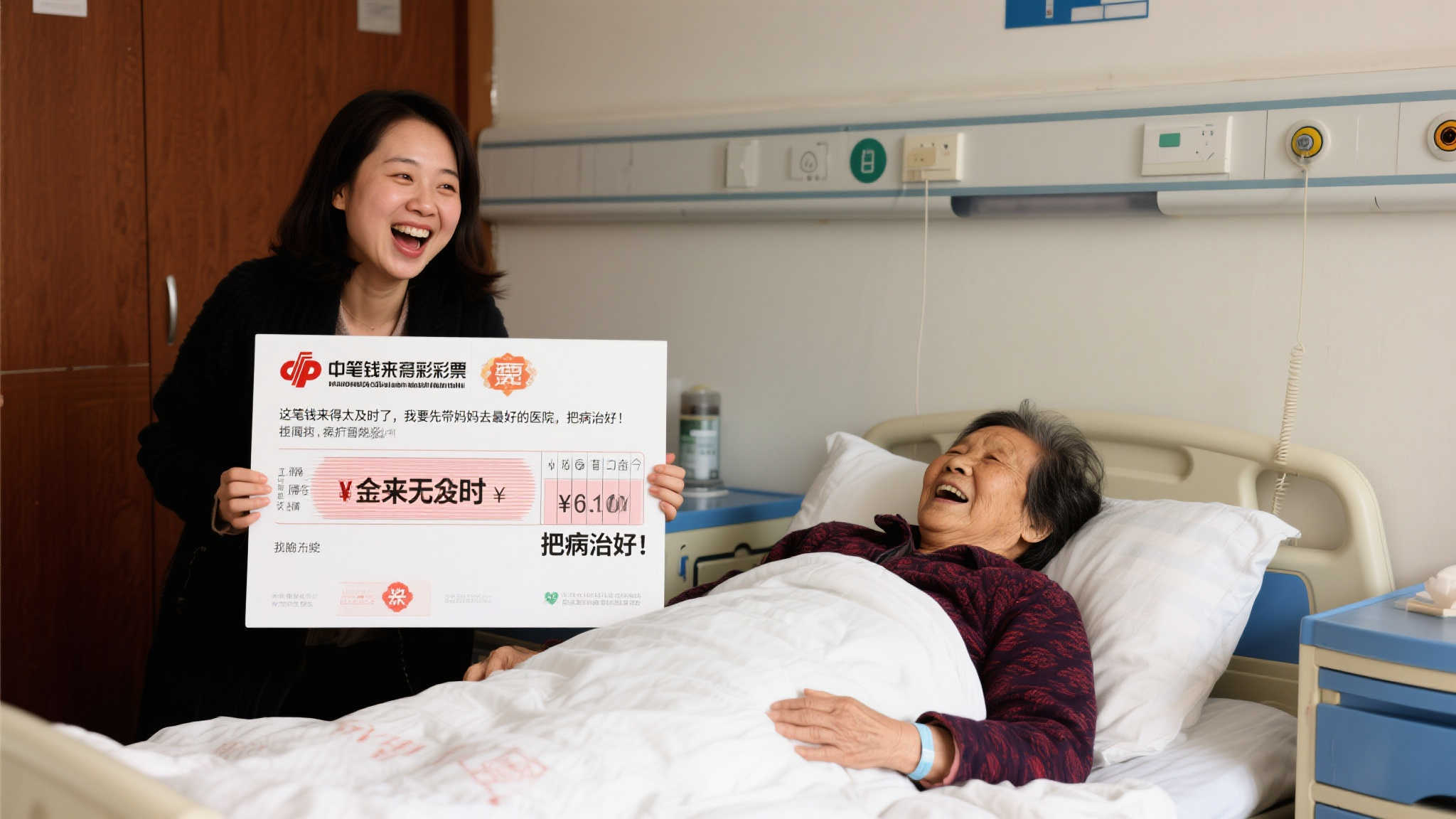 中奖后的第一时间，这位女子并未沉浸在喜悦