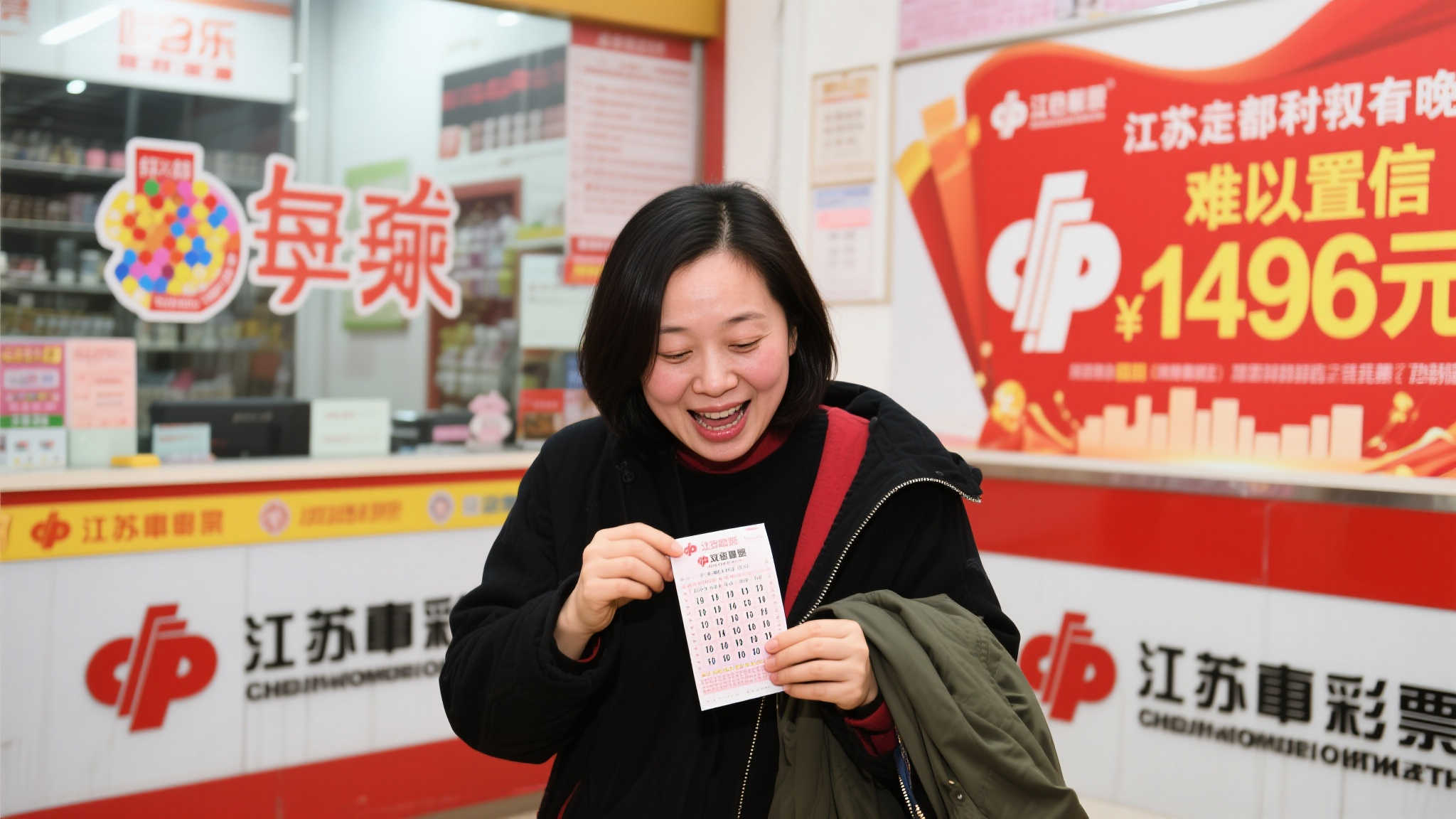 女彩民喜中双色球1496万 与异地老公彻夜难眠 故事的主角是一位普通的江苏女性,平时喜欢