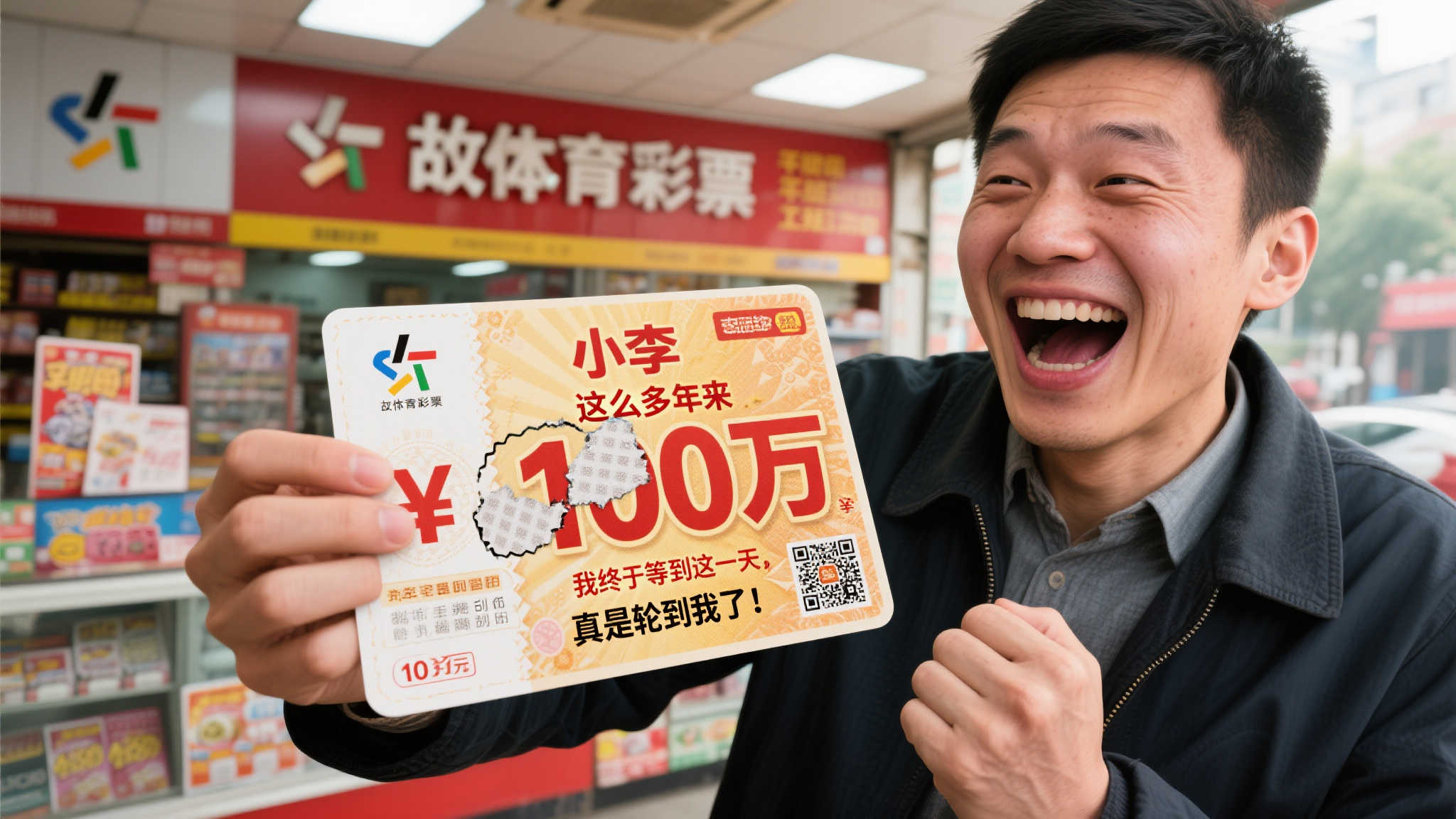 男子喜中刮刮乐百万大奖：我的幸运时刻到了！