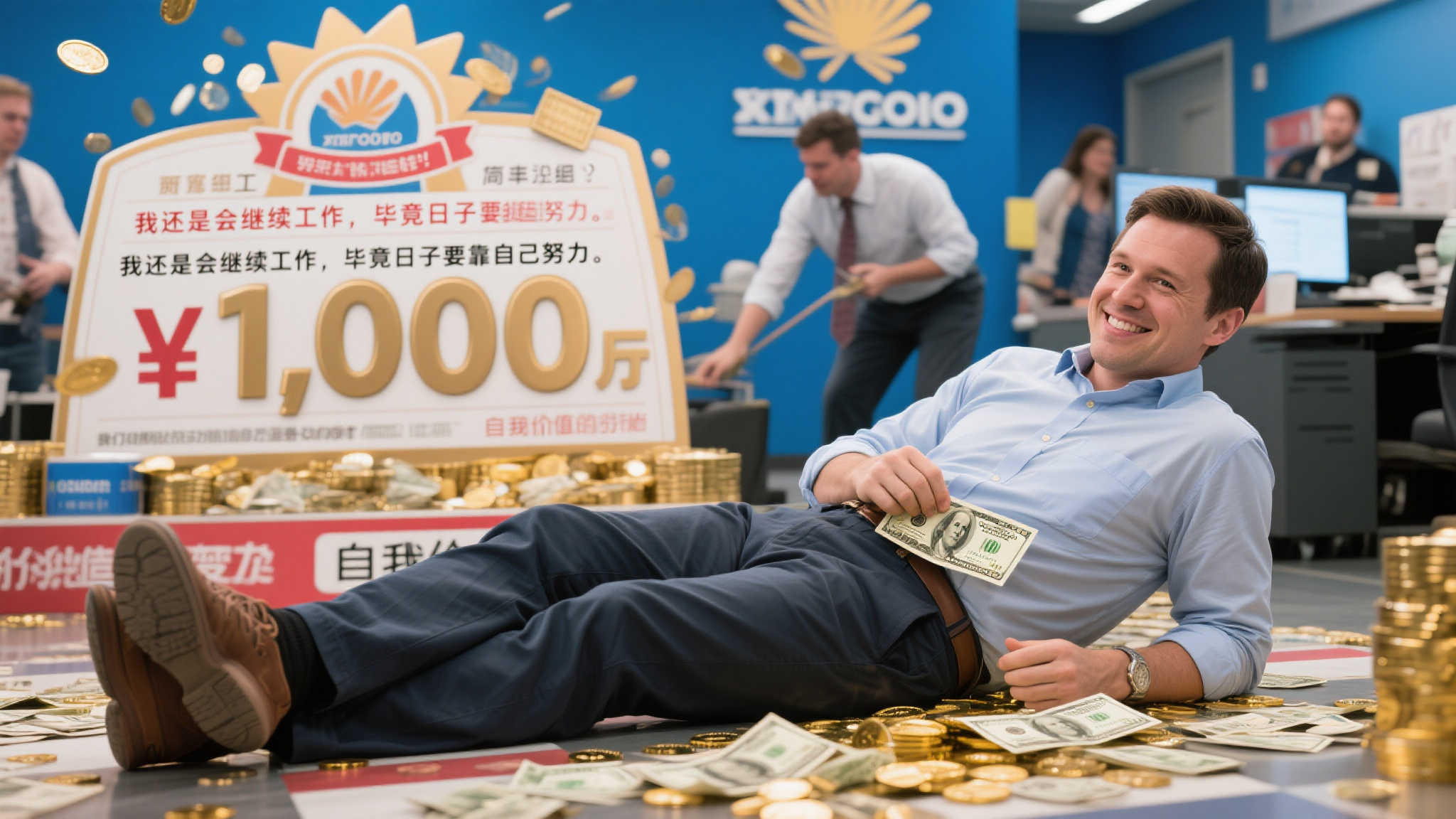 当被问及未来的打算时，这位男子的回答出乎