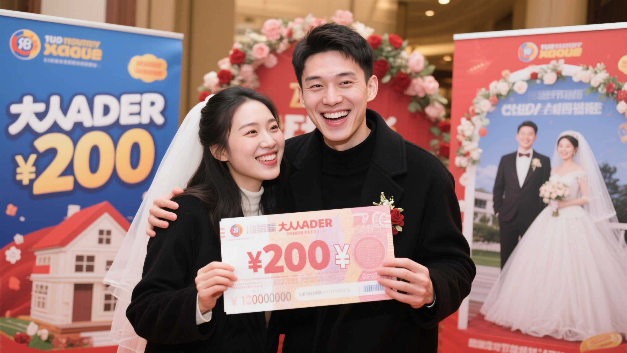 提到年底结婚，小伙儿的脸上洋溢着幸福笑容