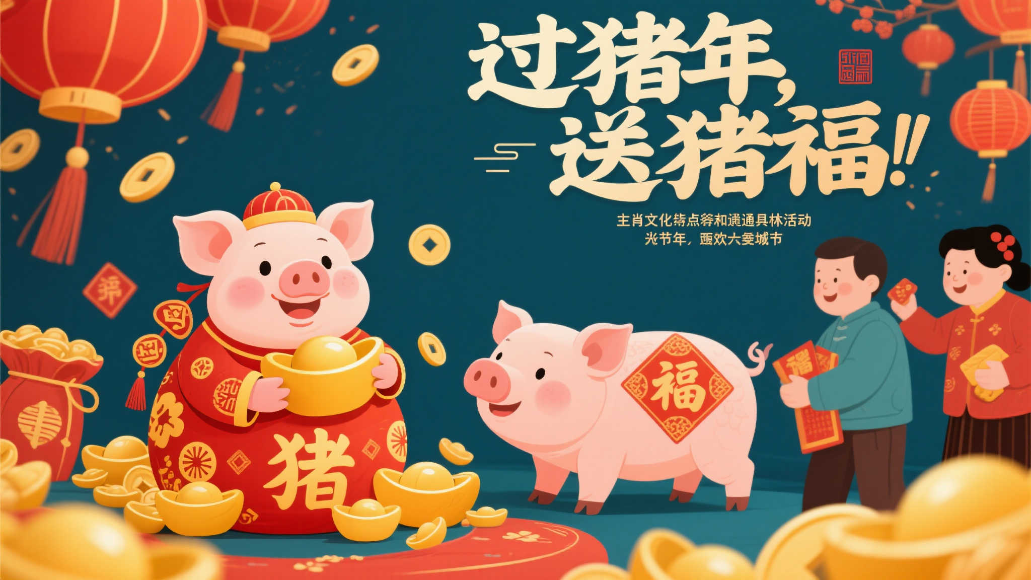 迎接猪年,共享福运:金条豪礼天天送 每逢新春佳节,寓意幸福吉祥的生肖文化总会