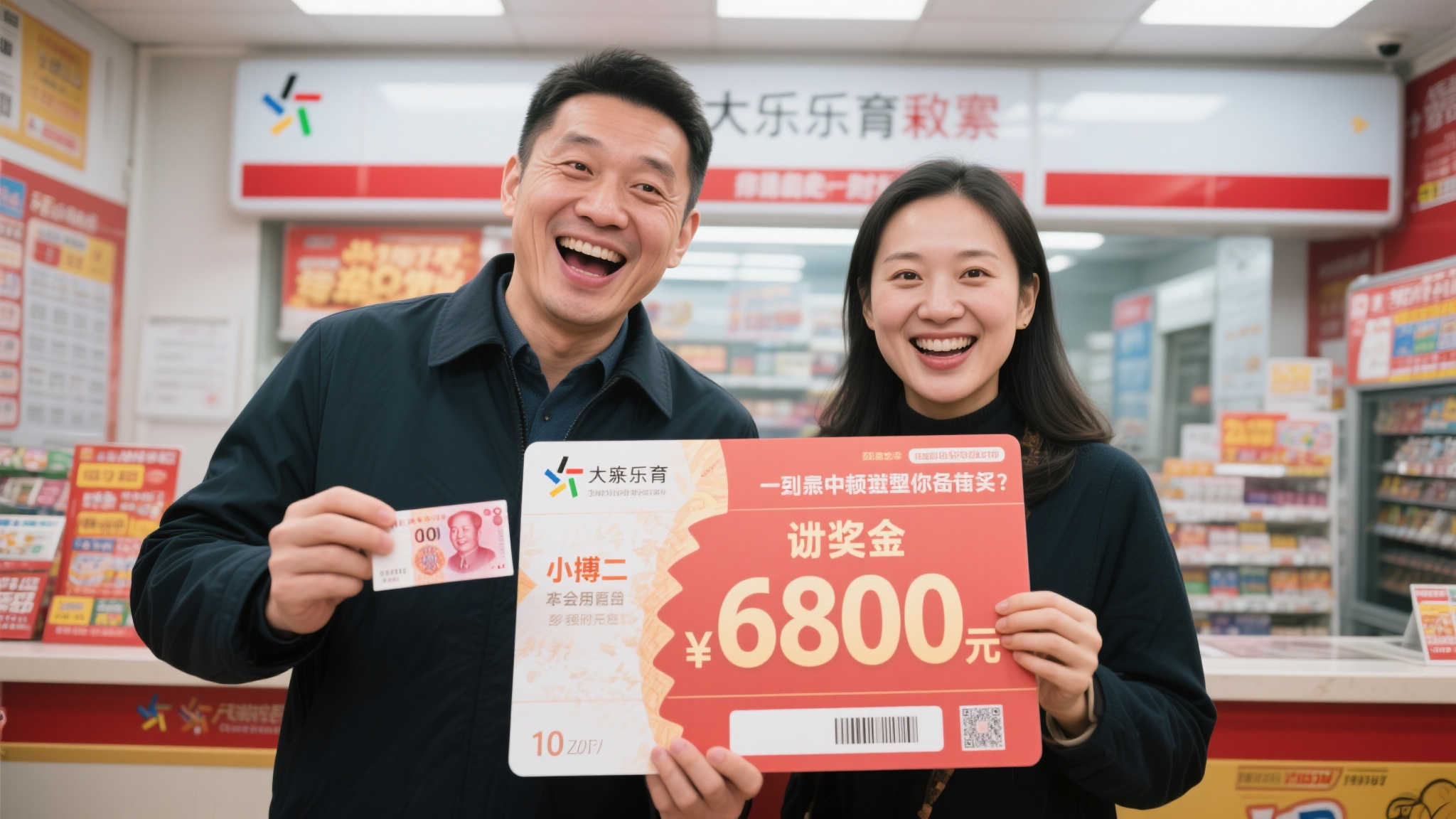 男子百元中大乐透680万,与妻子现身领奖:奖金暂存待规划 引言:一夜暴富的惊喜故事,你准备好了吗